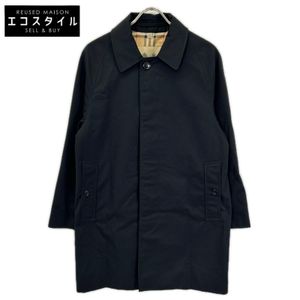 Burberry 8064728 Black Cotton with Nova Check Lining THE CAMDEN Heritage Car Coat Size 46 [Used]