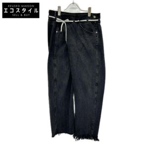 Maison Eureka Black Reconstructed Black Fringe Denim S [Used]