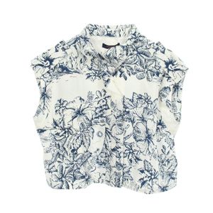 [Pre-owned] Louis LOUIS VUITTON Tropical Floral Sleeveless Silk Shirt (RW242WW LSW FRBL29) - Women's, Unused