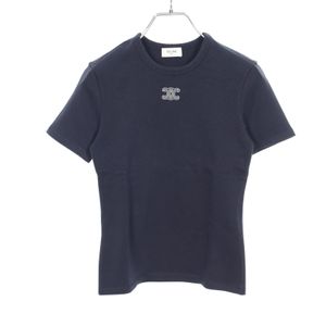 [Used] Celine CELINE Short-Sleeve T-Shirt, Triomphe Embroidery, RX0IX1407, Cotton T-Shirt, Women's, Used A