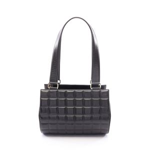 【สินค้ามือสอง】 ชาแนล CHANEL กระเป๋าถือ รุ่น Choco Bar สีดำ หนังแกะ (Lambskin) กระเป๋าถือผู้หญิง Used B