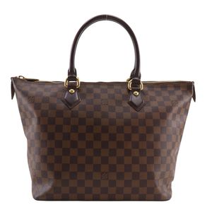 LOUIS VUITTONSaleya MM 手提包 N51182 Damier 帆布 2008 棕色 FL0038 單肩包、手提包、A4 尺寸拉鍊 SaleyaMM 女士 [二手]