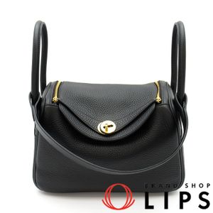 กระเป๋าสะพายไหล่ Hermes Lindy 26 หนัง Taurillon Clemence สำหรับสตรี
 สีดำ【สินค้ามือสอง】
