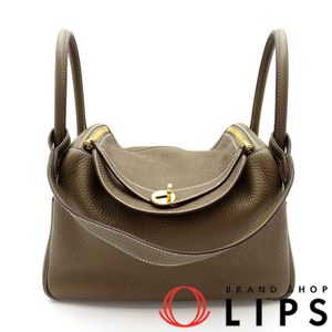 กระเป๋าสะพายไหล่ผู้หญิง Hermes Lindy 30 H073426CC18 Taurillon Clemence สี Etoupe (สินค้ามือสอง)
