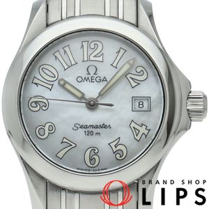 Omega Seamaster 120M Quartz 26mm Shell Watch, 2581.70, Stainless Steel, Ladies' Watch, White Shell, Polished, Excellent Condition [Pre-owned]