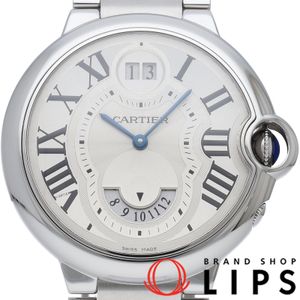 カルティエ バロンブルー 2タイムゾーン ウォッチ 38.5mm Ballon Bleu Two Time Zone W6920011 箱 保証書 SS メンズ時計 シルバー 仕上げ済 美品 【中古】