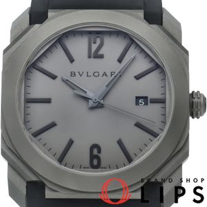 Bvlgari Octo SoloTempo Originale Titanium 41mm Octo Originale SoloTempo 102858/BGO41C14TVD Men's Watch, Gray, Excellent Condition, Box, Warranty Card Included. Titanium/Rubber Strap. [Pre-owned]