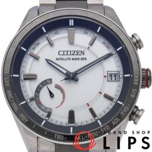 CITIZEN ATTESA 에코 드라이브 다이렉트 플라이트 ACT 라인 GPS 위성 전파 시계 CC3085-51A 티타늄 남성용 시계 화이트 미품 【중고】