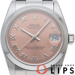 勞力士 Datejust 男童腕錶 Datejust 78240(P)，附錶盒、保固卡，不鏽鋼材質，男錶，粉紅錶盤，拋光處理，2000 年款，成色極佳 [二手]