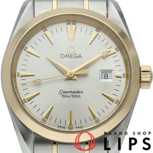 Omega Seamaster Aqua Terra Quartz 36.2mm 2318.30 Box, Warranty Card, K18YG/SS Men's Watch, Silver, Polished, Excellent Condition [Used]