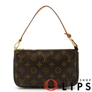 LOUIS VUITTON Pochette Accessoires M51980 Monogram 女士手提包
 棕色【二手】
