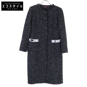 Leonard FASHION 0378851 Tweed Collarless Color Dress, Size 38 [Used]
