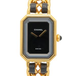 【มือสอง】 ชาแนล CHANEL นาฬิกาข้อมือ รุ่น Première M H0001 สีดำ GP (ชุบทอง) สายหนัง Première M สำหรับสุภาพสตรี สภาพ A