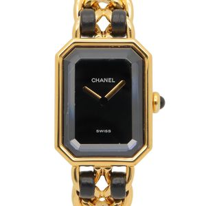【สินค้ามือสอง】 ชาแนล CHANEL นาฬิกาข้อมือ รุ่น Première M H0001 สีดำ GP (ชุบทอง) สายหนัง Première M สำหรับสุภาพสตรี สภาพ A
