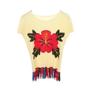 [중고] PLEATS PLEASE ISSEY MIYAKE 티셔츠/커트소 플리츠 플라워 패턴 프린지 7563125 기타 상의 여성용 Used A