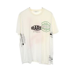 【中古】 ジバンシィ GIVENCHY 半袖Tシャツ グラフィックプリント ホワイト コットン Tシャツ メンズ Used B