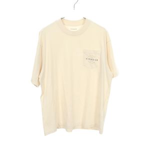 [중고] COACH 반팔 티셔츠 로고 프린트 포켓 포함 CF816 코튼 티셔츠/커트소 여성용 Used B