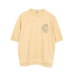 [Used] Hermes HERMES Short-Sleeve T-Shirt, Round Neck, Clou de Selle Cotton T-Shirt, Men's, Unused