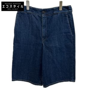 Prada 20SS GFP427 S202 三角圖案靛藍牛仔短褲 38碼 [二手]