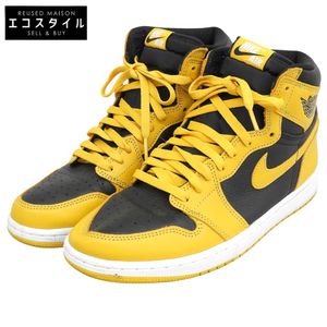 Nike Air Jordan 1 Retro Shoes, Men's, Yellow, 27.5cm, 555088-701, Size 9.5 (US) [Used]