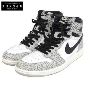 Nike Air Jordan 1 High OG White Cement/Safari Shoes, Men's, Grey, Size 29cm, DZ5485-052, Size 11 (US) [Used] (Excellent Condition)