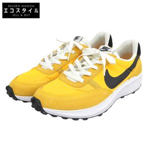 Nike Waffle Low-Cut Sneakers, Men's, Yellow, Size 28cm, FJ4195-700, Size 10 (US) [Used] (Excellent Condition)