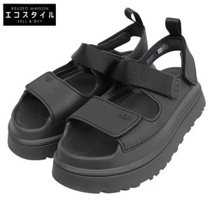 UGG GoldenGlow Velcro Platform Sandals, Women's, Black, Size 23cm, Item No. 1152685, Size 6 (US) [Used]