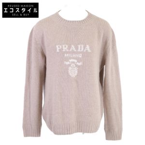 Prada [國內授權經銷商/2024款] P24G1V 羊毛羊絨混紡圓領針織衫，40碼 [二手]