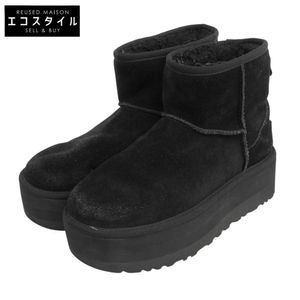 UGG 羊皮靴，女款，黑色，24厘米，貨號 1134991，美國尺寸 7 [二手]