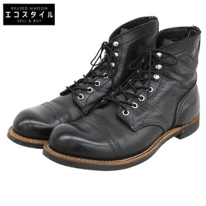 RED WING皮革 Iron Ranger 男靴，黑色，尺寸 27cm，8084 7 [二手]