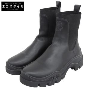 Moncler LAURE Embossed Logo Carabiner Charm Leather Side Gore Boots Shoes Men's Black Size 38 (Used)