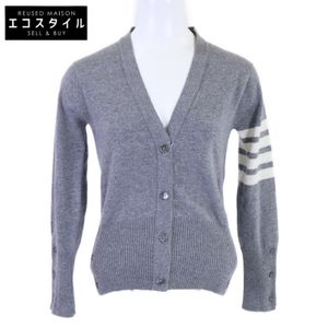 Thom Braun [Excellent Condition/Domestic Authentic] FKC001A Cashmere 4-bar V-neck Knit Cardigan, Size 42 [Used]