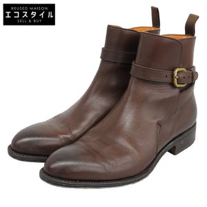 Brooks Brothers 女士真皮馬靴，深棕色， 6 1/2 碼 (18202)，成色極佳，6.5 公分 [二手]