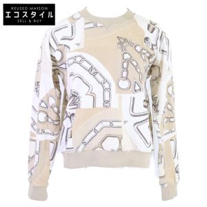 Hermes [Excellent Condition] 4H4623DG KALEIDOSCOPE EFFECT Crew Neck Sweatshirt, Size 38 [Used]