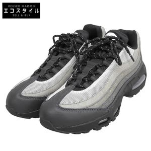 Nike AIR MAX 95 Big Bubble Leather Paisley Shoes, Men's, Black x Gray, Size 27.5cm, IR0802-100, Size 9.5 (US) [Used] (Excellent Condition)