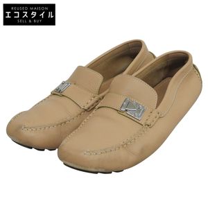 Louis Vuitton Leather Driving Shoes, Men's, Beige, Size 9 (Used)