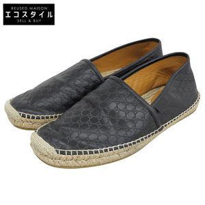 Gucci 구찌 마이크로 GG 슬립온 슈즈 남성용 블랙 8 1/2 667112 8.5【중고】