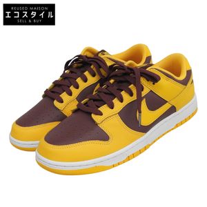Nike Dunk Low Retro Shoes, Unused, Men's, Yellow x Burgundy, Size 28.5cm, DD1391-702, 10.5 (US) [Used]