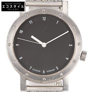 Schauer 2801/1, Kleine Schauer, Stainless Steel, Black Dial, Skeleton Caseback, Automatic Movement [Used]