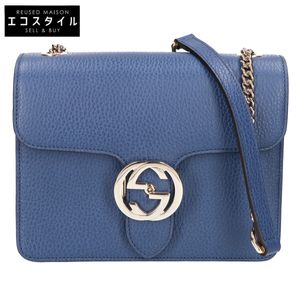 Gucci 구찌 미사용급 510304 그레인 카프스킨 인터로킹 G 체인 숄더백 [중고]