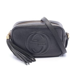 [중고] Gucci 구찌 숄더백 소호 인터로킹 G 태슬 347994 블랙 레더 소호 미니 디스코백 여성용 Used B