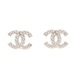 【สินค้ามือสอง】 ชาแนล CHANEL ต่างหู B23S โลโก้ CC GP (ชุบทอง) ต่างหูโลโก้ CC สำหรับผู้หญิง สภาพ A