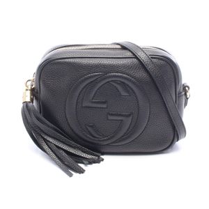 [중고] Gucci 구찌 숄더백 소호 디스코백 인터로킹 G 308364 블랙 레더 소호 디스코백 여성용 Used B