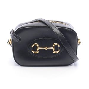 [중고] Gucci 구찌 숄더백 홀스빗 1955 미니 760196 블랙 레더 홀스빗 1955 스몰 카메라백 여성용 Used B