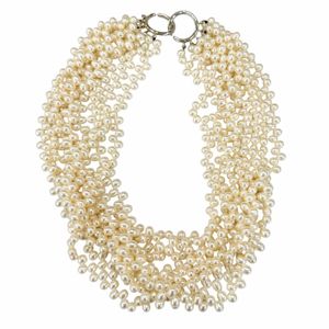 品相極佳★TIFFANY&Co. Tiffany Paloma Picasso 珍珠 925 Torsade 8股項鍊，象牙色，重195.5克，女士款，帶盒子和防塵袋。