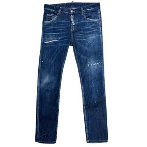 Excellent condition ▲ DSQUARED2 23SS S72LB0601 Cotton distressed denim pants, indigo, size 36, made in Italy, authentic, women's.