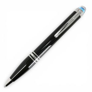 極美品▲MONTBLANC モンブラン スターウォーカー プレシャスレジン ホワイトスター ツイスト式 ボールペン ブラック シルバー ドイツ製 メンズ 箱・保存袋付き