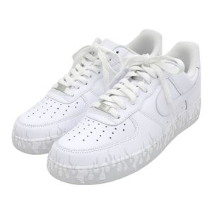 Unused ▲NIKE CW2288-111 AIR FORCE 1 Leather Fire Pattern Sneakers White 29cm Men's