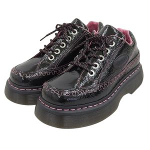 Unused ▲ Dr.Martens Martens 42112001 BUZZ 5-hole shoes, patent leather, black and pink, UK4, women's, with box.