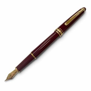美品▼MONTBLANC モンブラン ヴィンテージ マイスターシュテュック クラシック ペン先14K Fニブ ホワイトスター 万年筆 ボルドー ゴールド 西ドイツ製 メンズ